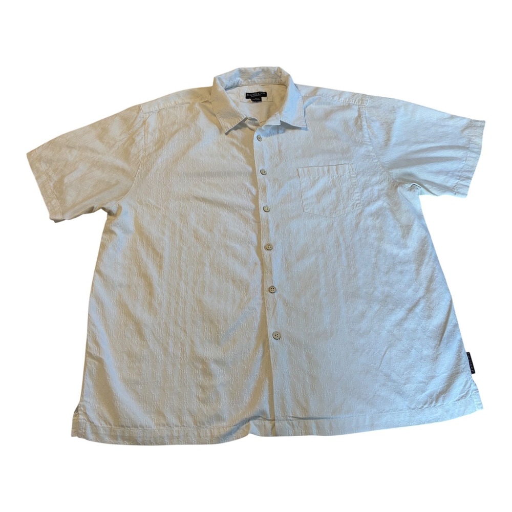 Honolua Surf‎ Co. Mens 3XL Beige Button Down Short Sleeve Shirt Casual